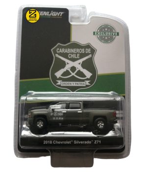 Chevrolet silverado 2018 Carabineros de Chile 1:64 Greenlight