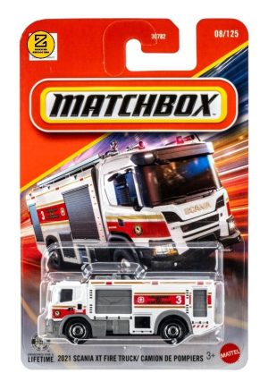 Scania Xt Fire Truck Camion De Pompiers (Bomberos) Matchbox 1:64
